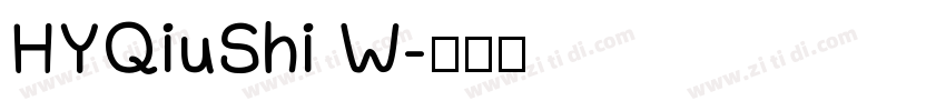 HYQiuShi W字体转换
